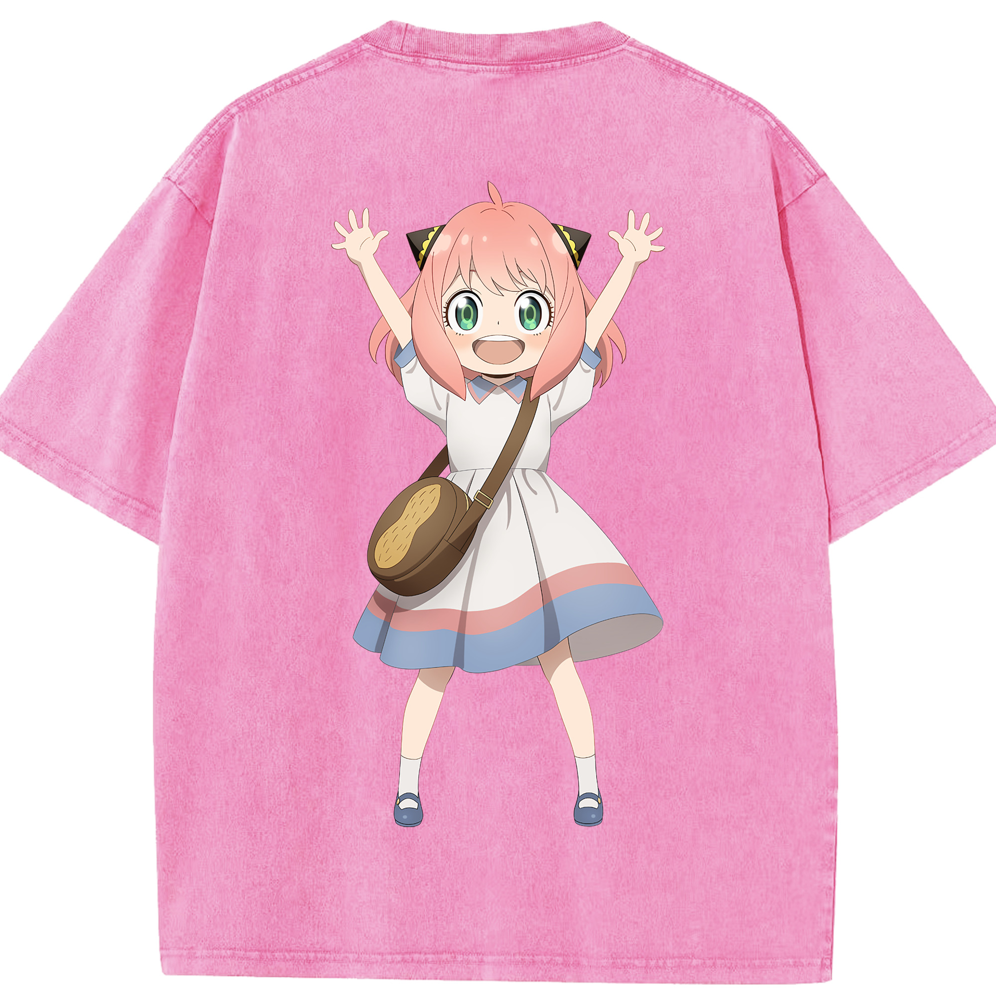 （画像用） SPY×FAMILY间谍家家酒 綿100% ヴィンテージ風 半袖Tシャツ（背面プリント）